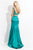 Rachel Allan  - 6070 Two Piece Beaded Trumpet Dress in Green