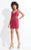 Rachel Allan  - 6076 Beaded V-neck Sheath Dress with Detachable Skirt in Red