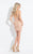 Rachel Allan  - 6076 Beaded V-neck Sheath Dress with Detachable Skirt in Pink