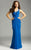 Lara Dresses - Embellished Lace Sweetheart A-Line Gown 32537 in Blue