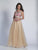 Dave & Johnny - A6079 Off Shoulder Floral Embroidered Tulle Gown in Neutral