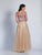Dave & Johnny - A6079 Off Shoulder Floral Embroidered Tulle Gown in Neutral