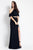 Rachel Allan  - 6197 Two-Piece Ruffled Off Shoulder Dress in Black