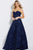Jovani - 60815 Strapless Embroidered Sweetheart Ballgown In Blue