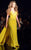MNM Couture - 2223 Strapless Sweetheart tonal Applique Evening Gown In Yellow