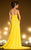 MNM Couture - 2223 Strapless Sweetheart tonal Applique Evening Gown In Yellow