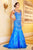 MNM Couture - 6090 Embellished Sweetheart Trumpet Dress In Blue