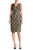Adrianna Papell - Sleeveless Jacquard Short Sheath Dress AP1D100514 in Black and Multi-Color