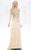 Feriani Couture - 26145 Dazzling Long Sleeve Evening Gown In White