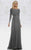Feriani Couture - 26145 Dazzling Long Sleeve Evening Gown In Gray