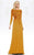 Feriani Couture - 26145 Dazzling Long Sleeve Evening Gown In Gold