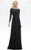 Feriani Couture - 26145 Dazzling Long Sleeve Evening Gown In Black