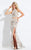 Rachel Allan  - 6091 Two Piece Floral Appliqued Dress in White