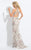 Rachel Allan  - 6091 Two Piece Floral Appliqued Dress in White
