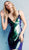 Jovani - 60931 Multi-colored Sequined Plunging V-neck Sheath Dress in Blue