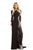 Johnathan Kayne - 6093 Bedazzled Jewel A-line Dress in Black