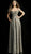 Jovani - 60940 Embellished Off-shoulder A-line Gown In Gold