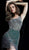 Jovani - 60945 Fringed Hem Beaded Asymmetrical Dress in Green and Multi-Color