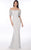 Daymor Couture - Ornate Off Shoulder Lace Evening Gown 916 in White