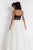 Rachel Allan  - 6096 Two-Piece Cutout Bodice Lace Gown in Black and White