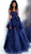 Jovani - 60988 Strapless Sweetheart Tiered Ballgown in Blue