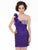 Mac Duggal Homecoming - 6098N Ruched One Shoulder Beaded Mini Dress In Purple