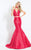 Rachel Allan  - 6098 Two Piece Plunging V Neck Trumpet Gown in Red