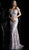 Jovani - 60991 Embroidered Off-Shoulder Trumpet Dress In Pink