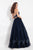 Rachel Allan  - 6099 Two Piece Floral Embroidered Gown in Blue