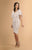 Daymor Couture - 609 Drape Short Sleeve V Neckline Cocktail Dress in Neutral