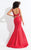 Rachel Allan  - 6102 Two Piece Plunging Trumpet Gown in Red