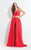 Rachel Allan  - 6104 Embellished Sweetheart Jumpsuit in Red