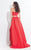 Rachel Allan  - 6104 Embellished Sweetheart Jumpsuit in Red