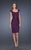 La Femme - 20481 Laced Scoop neck Sheath Dress In Plum