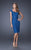 La Femme - 20481 Laced Scoop neck Sheath Dress In Deep Teal