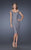 La Femme - 20481 Laced Scoop neck Sheath Dress In Platinum