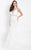 Rachel Allan  - 6106 Floral Embroidered Mermaid Dress in White