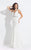 Rachel Allan  - 6106 Floral Embroidered Mermaid Dress in White