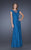 La Femme - 20490 Illusion Bateau Neck Sheath Dress In Midnight Blue