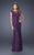 La Femme - 20490 Illusion Bateau Neck Sheath Dress In Plum