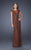 La Femme - 20490 Illusion Bateau Neck Sheath Dress In Chocolate