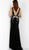Jovani - 61096 Floral Applique Bateau Trumpet Dress