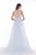 Angela & Alison - 61101 Beaded Floral High Low Gown In Blue