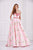 Angela & Alison - 61105 Embellished Strapless Floral Ballgown In Pink