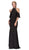 Embellished High Halter Satin Sheath Evening Dress