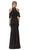 Eureka Fashion - Embellished High Halter Satin Sheath Evening Dress