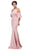 Eureka Fashion - Embellished High Halter Satin Sheath Evening Dress