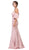 Embellished High Halter Satin Sheath Evening Dress