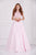 Angela & Alison - 61115 Two Piece Floral Lace Ballgown In Pink