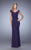 La Femme - 21694 Ruched Sweetheart Sheath Dress In Plum